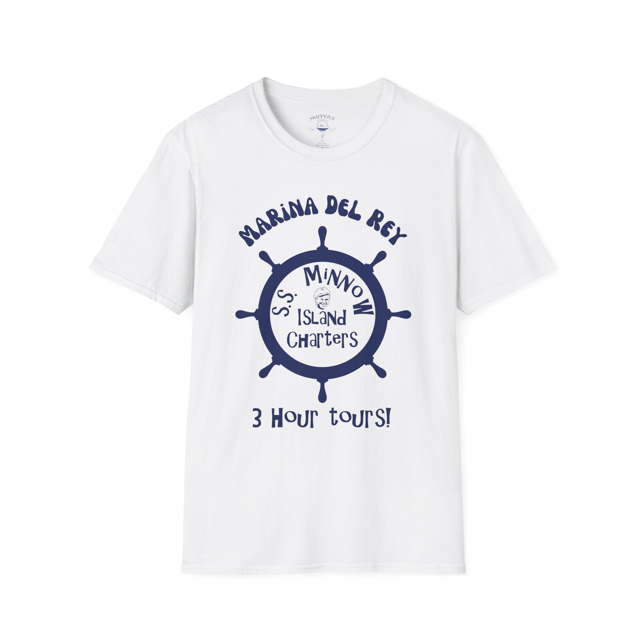 Marina Del Rey Ship Wheel logo T-Shirt | SS Minnow Island Charters, 3 Hour Tours