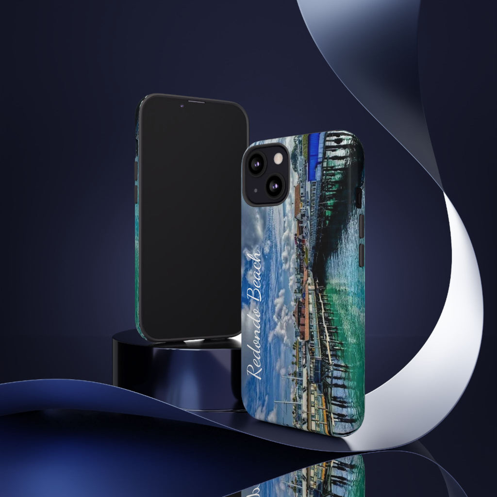 Phone Cases, Redondo Beach California King Harbor Design, Protective Covers, iPhone Accessories, Samsung Accessories, Gift for Travelers