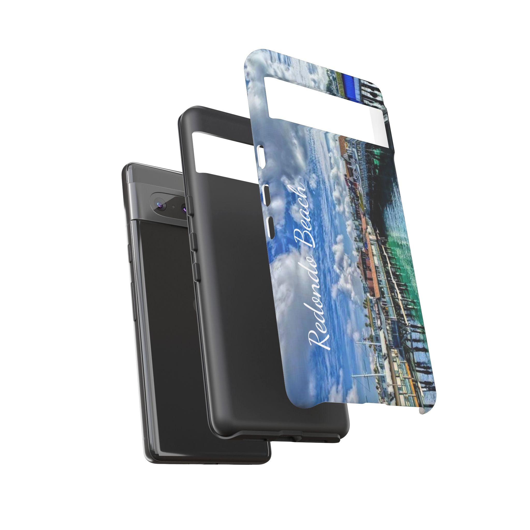 Phone Cases, Redondo Beach California King Harbor Design, Protective Covers, iPhone Accessories, Samsung Accessories, Gift for Travelers