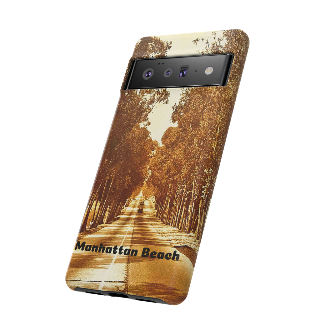 Phone Cases Manhattan Beach Rosecrans Ave Early 60's Tough Cases 90266 California, iPhone Samsung Google Pixel Protective Cover, Vintage