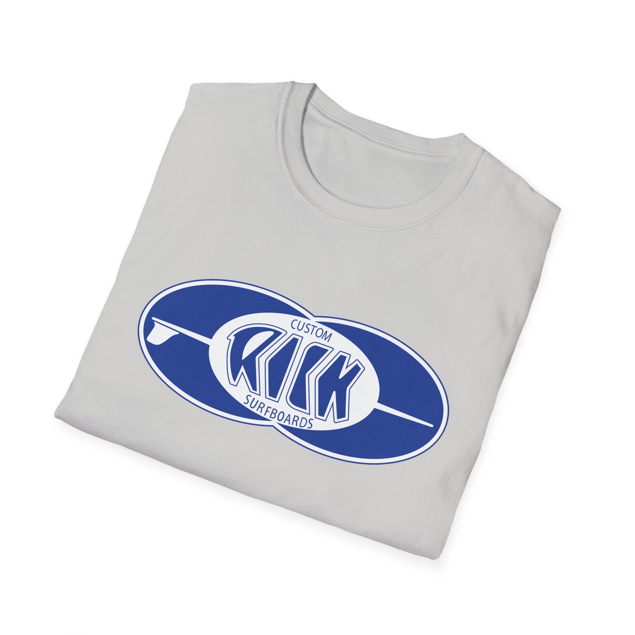 Rick Surfboards Unisex Softstyle T-Shirt Old School Hermosa Beach Print 1 Side