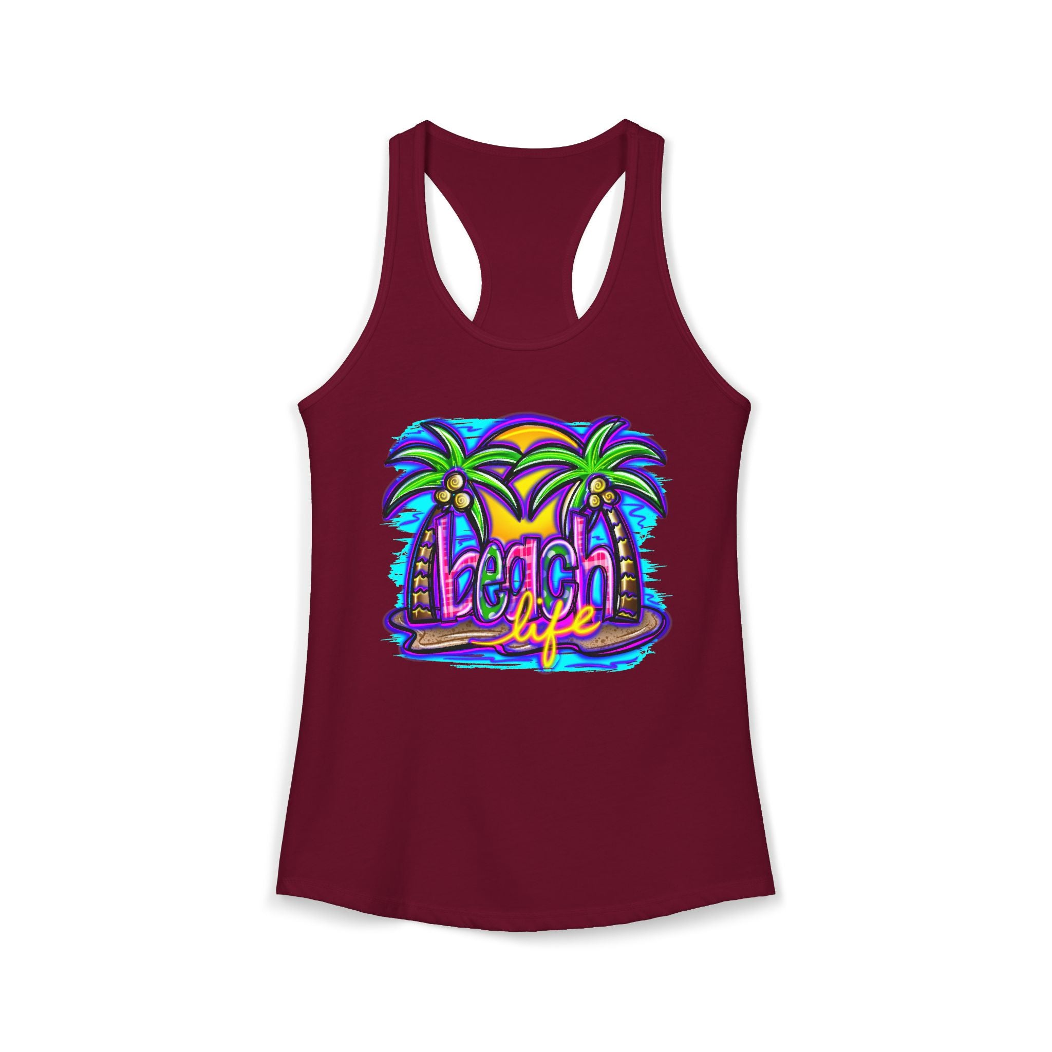 Beach Life Racerback Tank — Women's Beachy Summer Tank Top