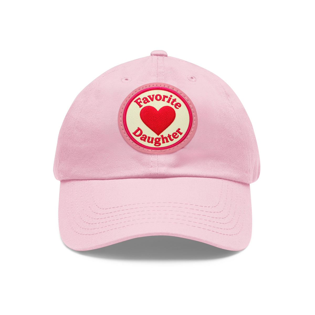 Mom and Daughter Hat — "Favorite Daughter" Leather Patch Cap
