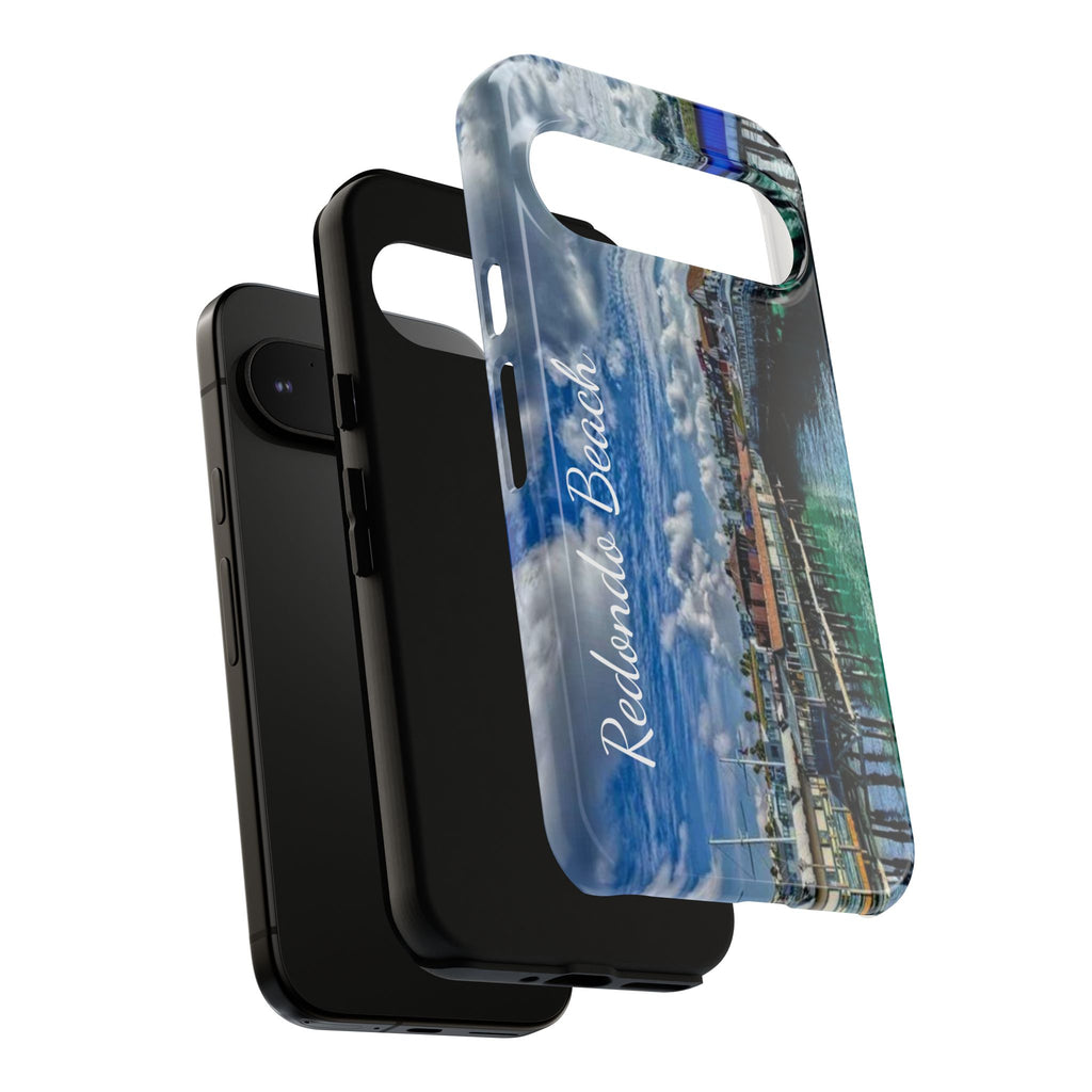Phone Cases, Redondo Beach California King Harbor Design, Protective Covers, iPhone Accessories, Samsung Accessories, Gift for Travelers