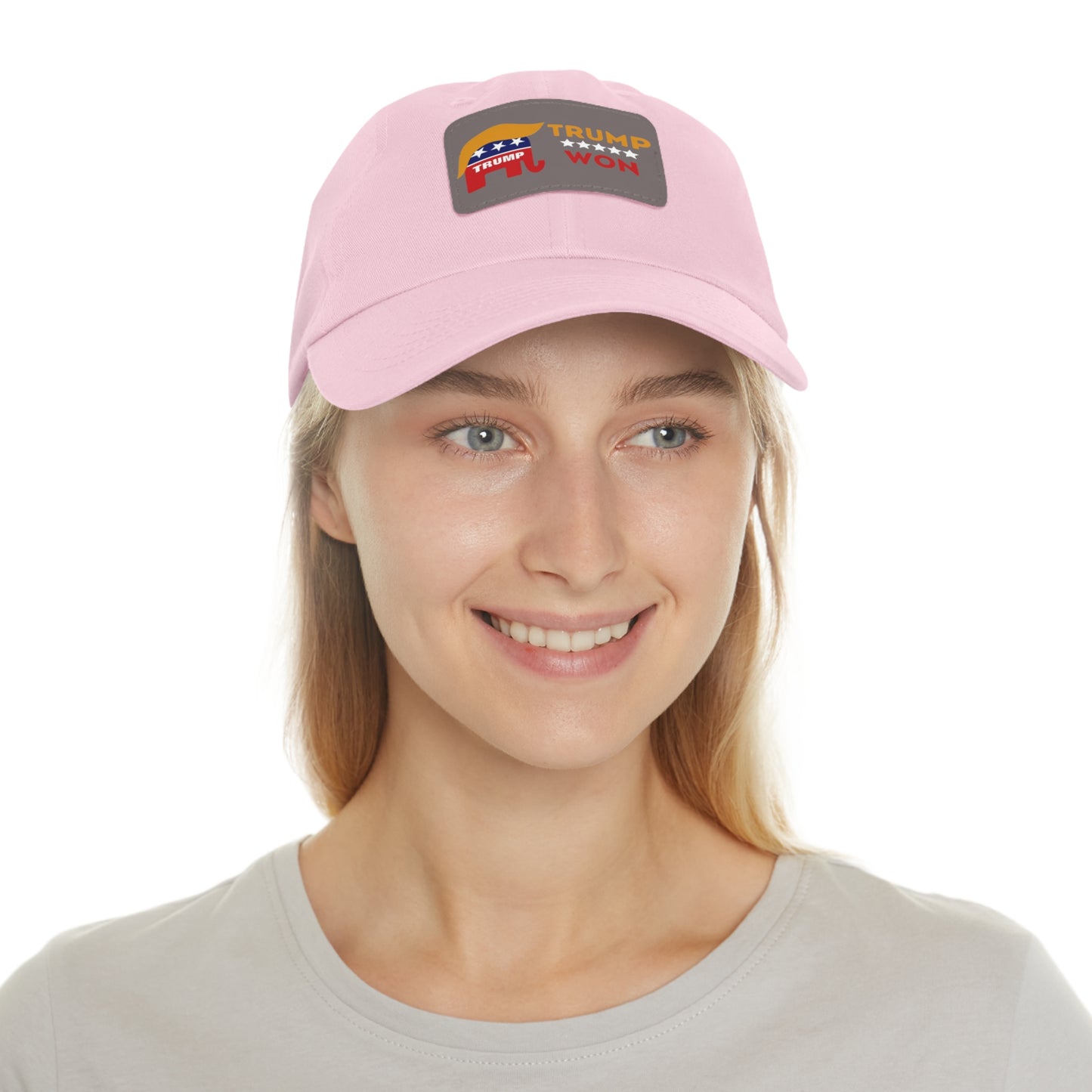 Trump Won Mom and Dad Hat with Leather Patch (Rectangle)