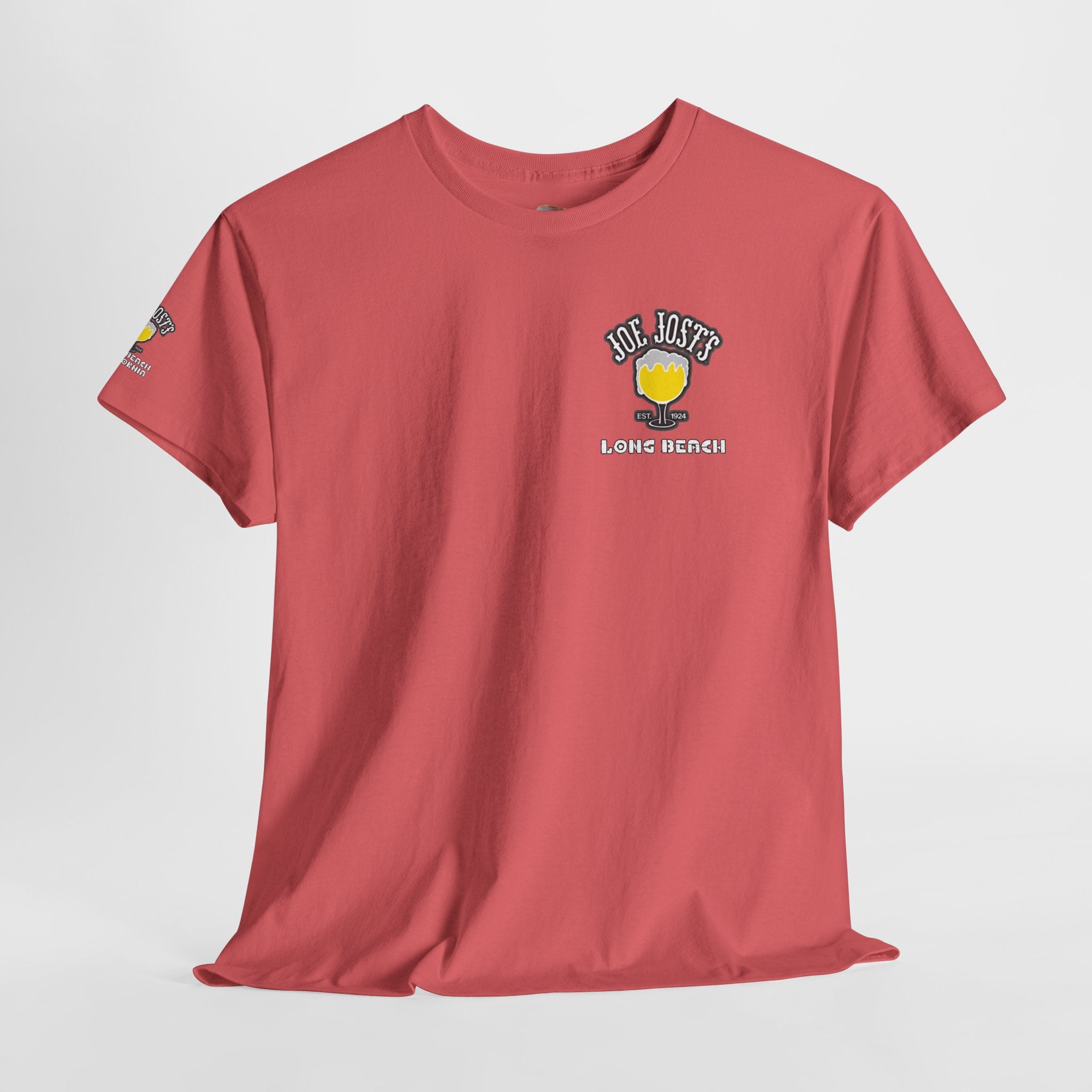 Joe Josts Long Beach California Men's and Woman's Heavy Cotton Tee - Printed 4 Areas