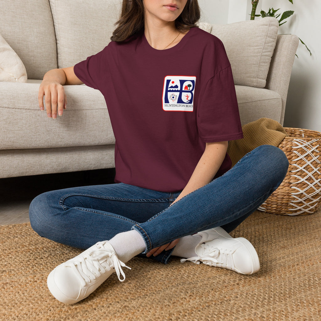 Huntington Beach Retro HB Logo T-Shirt  (printed 3 places)