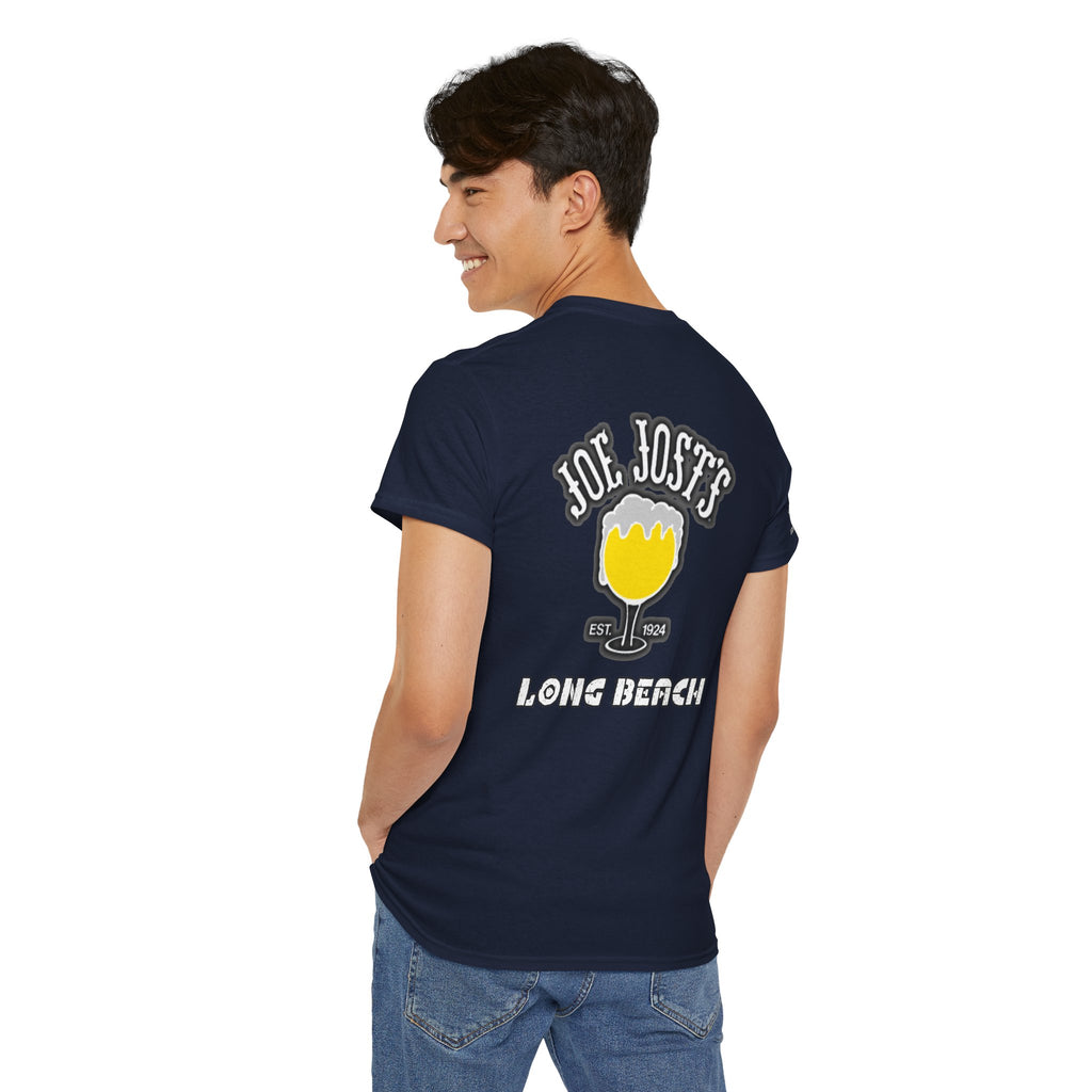 Joe Josts Long Beach California Men's and Woman's Heavy Cotton Tee - Printed 4 Areas