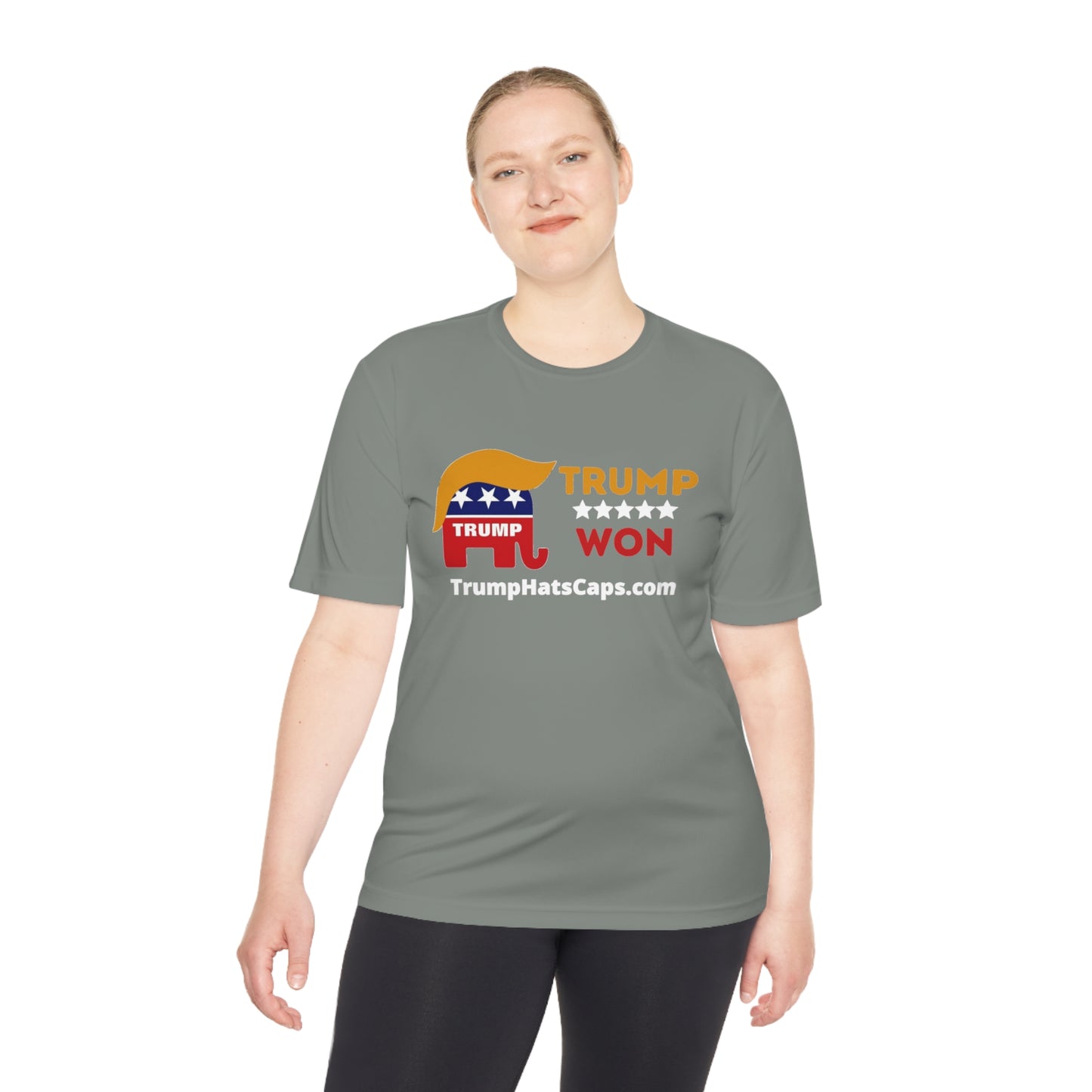 Trump Won TrumpHatsCaps.com Unisex Moisture Wicking Tee