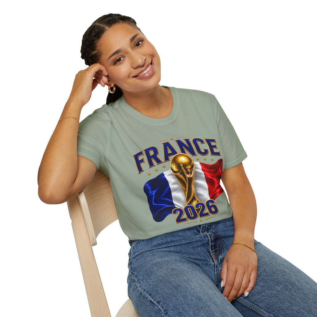 France World Cup 2026 T-Shirt — French Flag & Trophy Soccer Tee