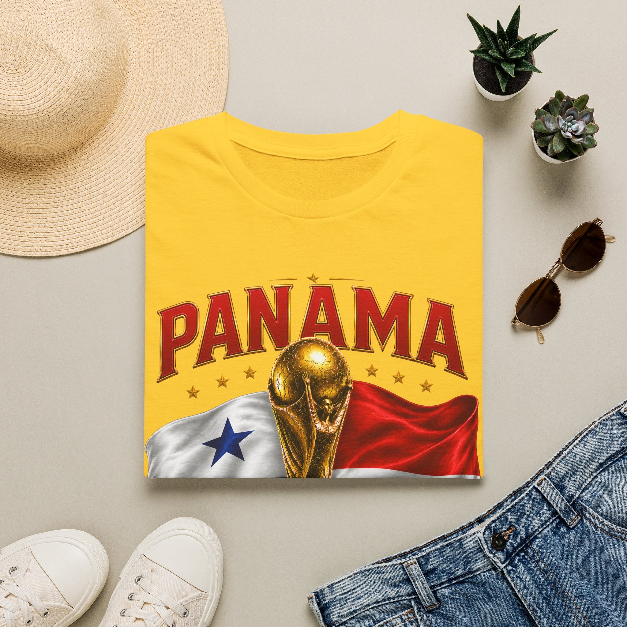 Panama 2026 World Cup T-Shirt — Panama Flag & Trophy Soccer Tee