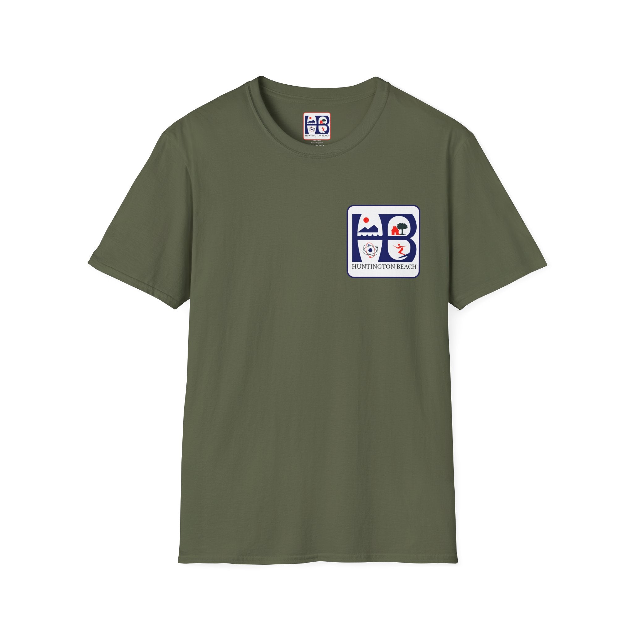Huntington Beach Retro Logo T-Shirt — HB Surf & Sunset Tee (printed 3 side)