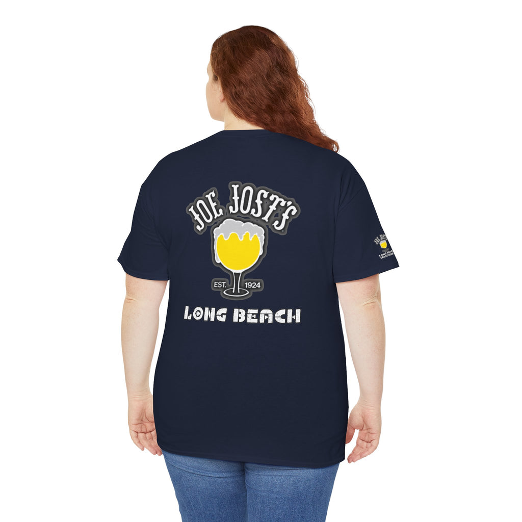 Joe Josts Long Beach California Men's and Woman's Heavy Cotton Tee - Printed 4 Areas