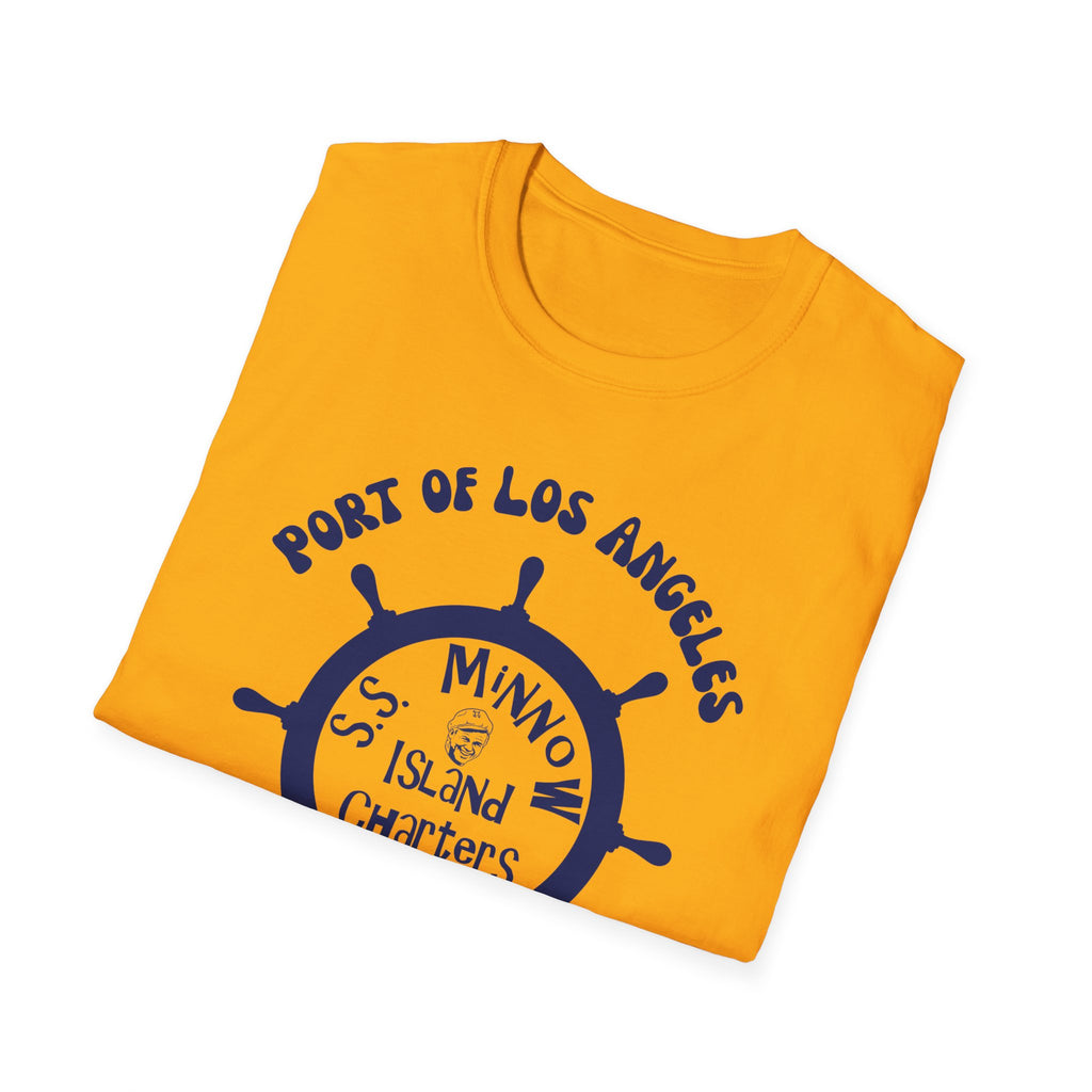 Port of Los Angeles Ship Wheel T-Shirt | SS Minnow Island Charters, 3 Hour Tours