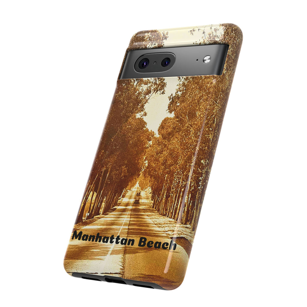 Phone Cases Manhattan Beach Rosecrans Ave Early 60's Tough Cases 90266 California, iPhone Samsung Google Pixel Protective Cover, Vintage