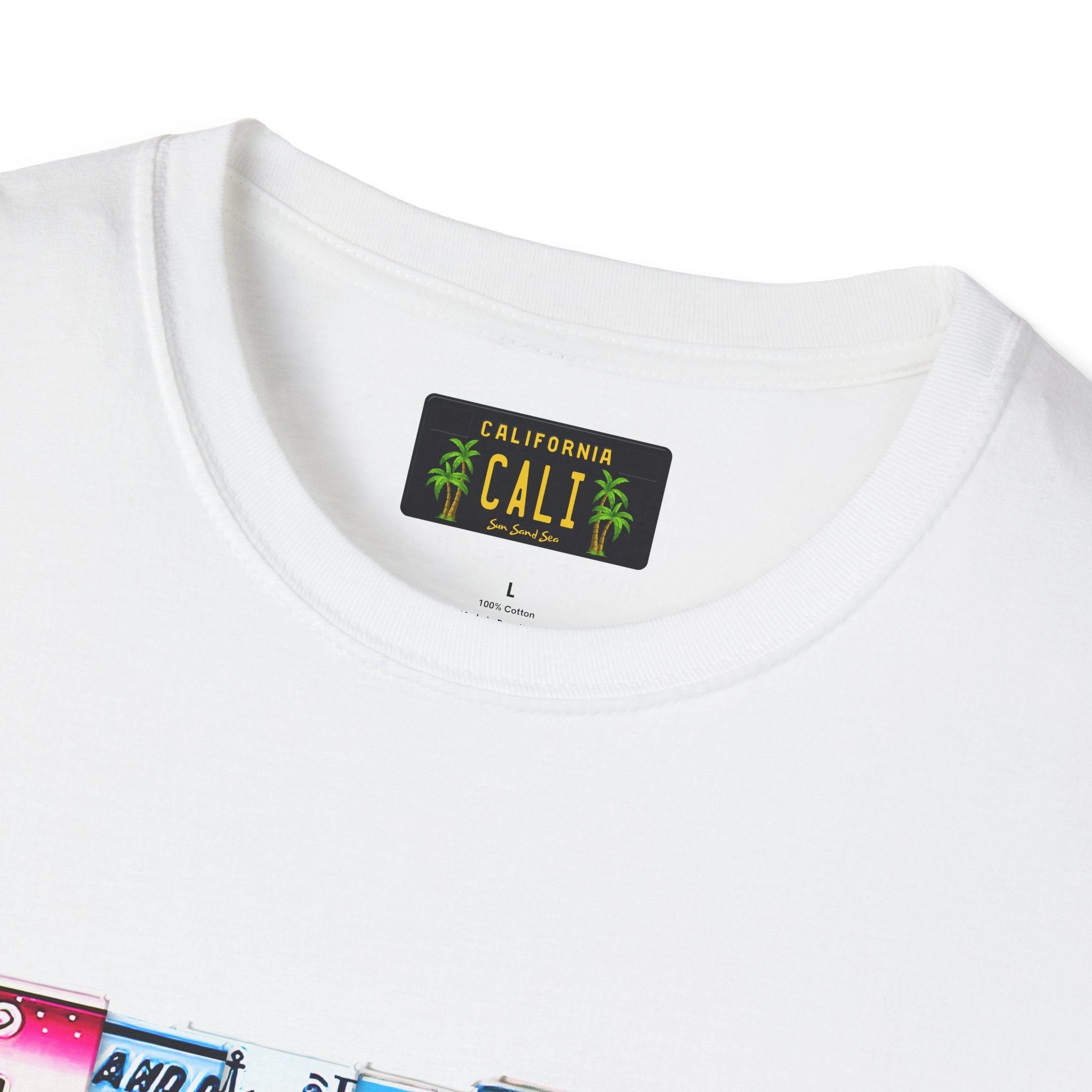 California License Plate Letters T-Shirt | Vintage Road Trip State Tee