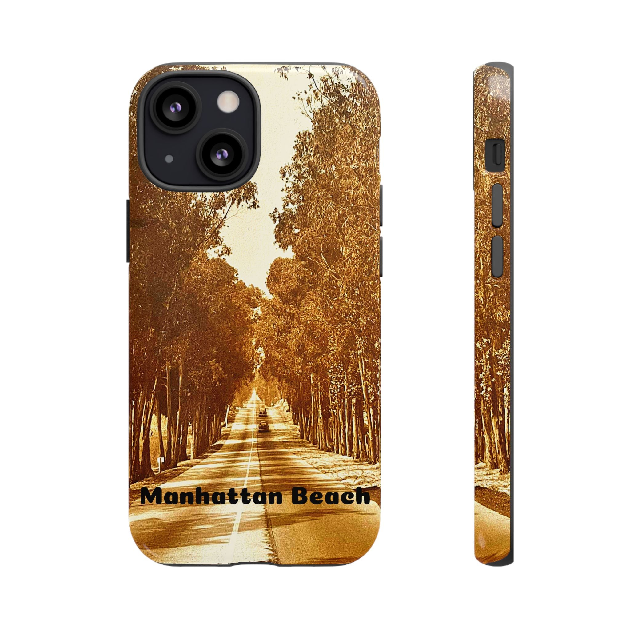 Phone Cases Manhattan Beach Rosecrans Ave Early 60's Tough Cases 90266 California, iPhone Samsung Google Pixel Protective Cover, Vintage