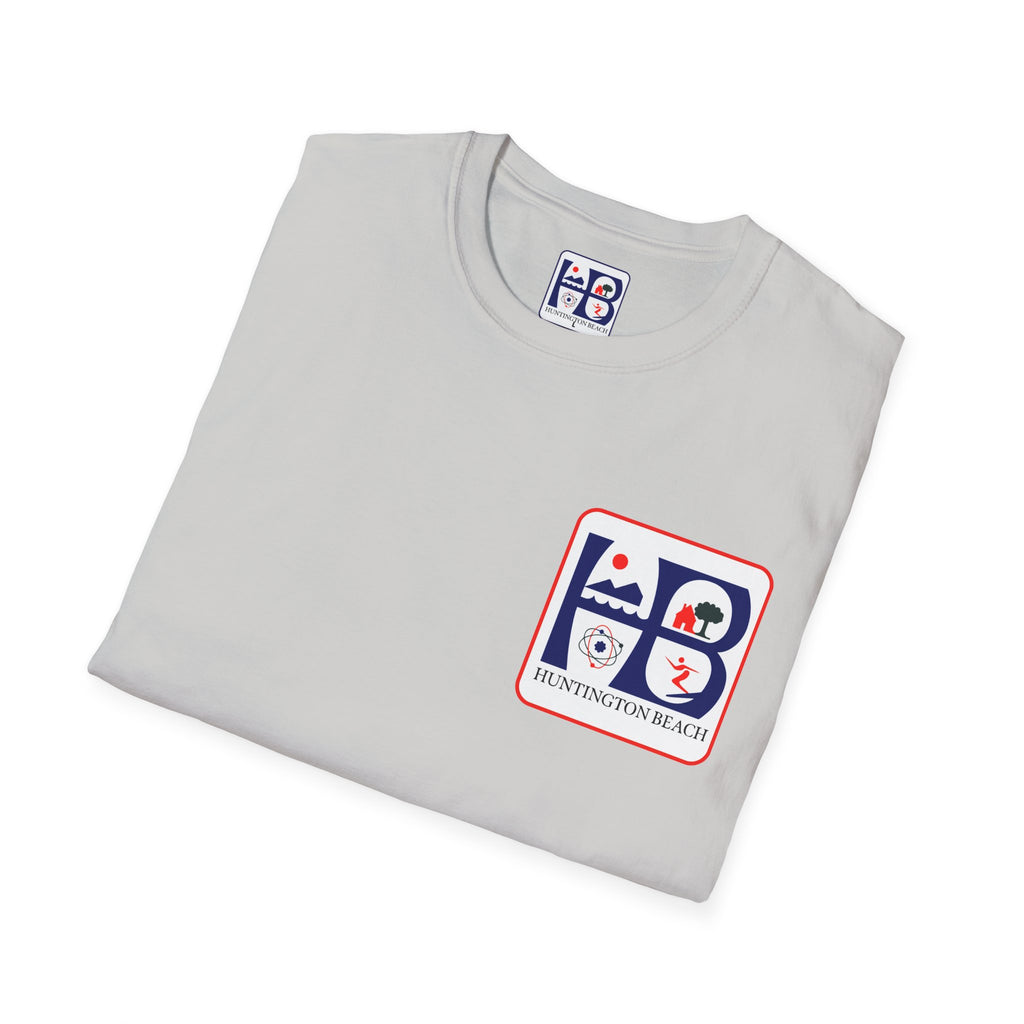 Huntington Beach Retro HB Logo T-Shirt  (printed 3 places)