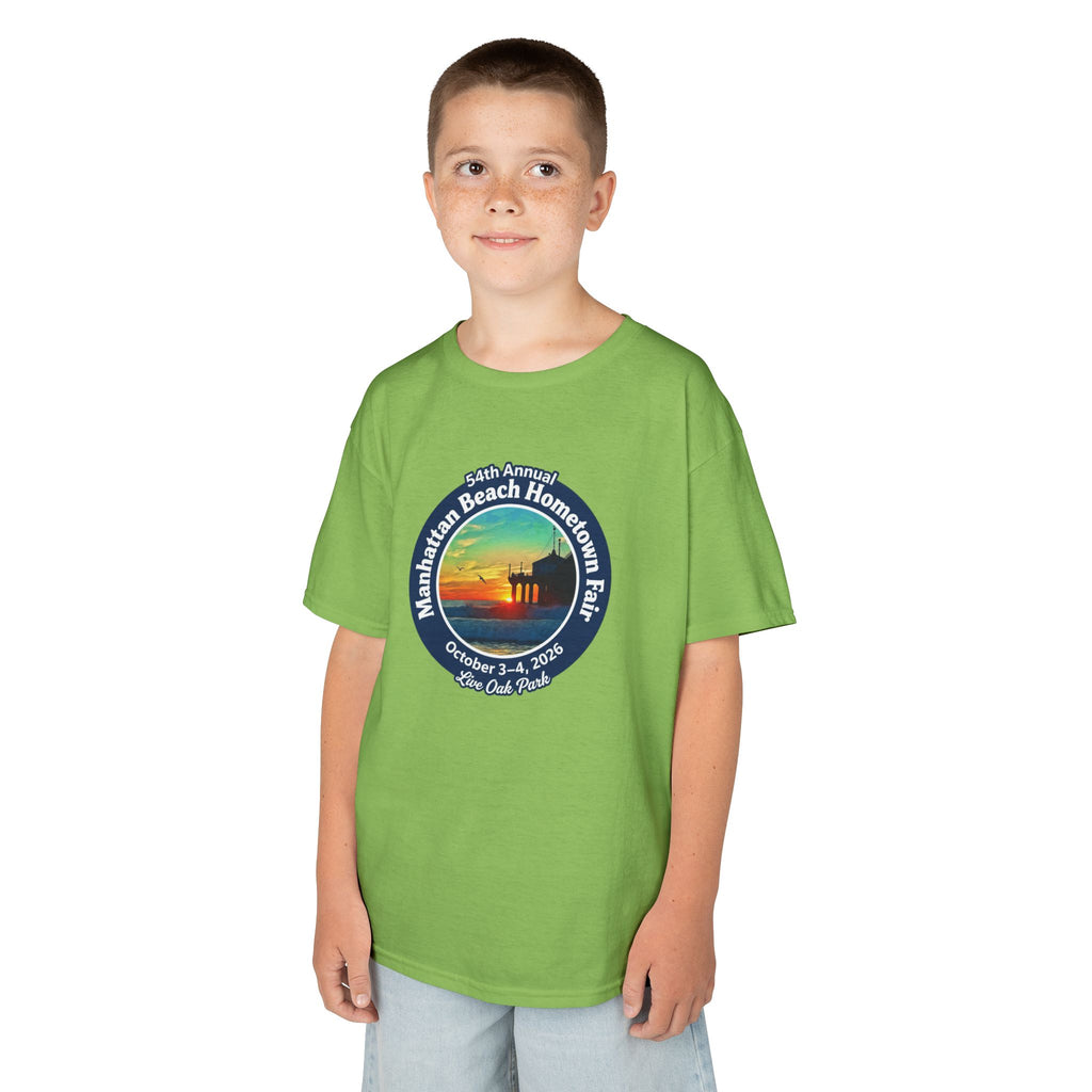 Kids Tee — Manhattan Beach Hometown Fair 2026 Sunset Logo