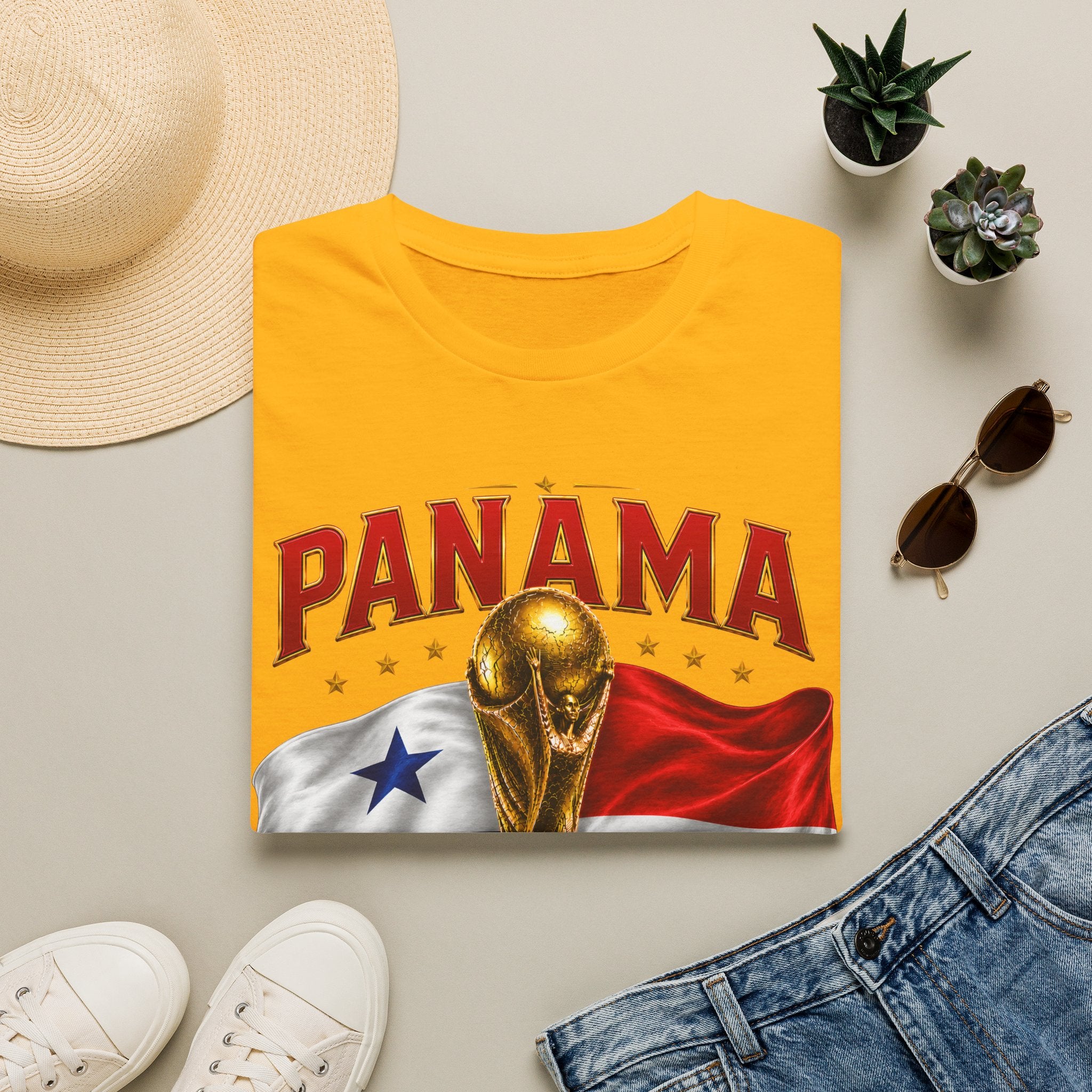 Panama 2026 World Cup T-Shirt — Panama Flag & Trophy Soccer Tee