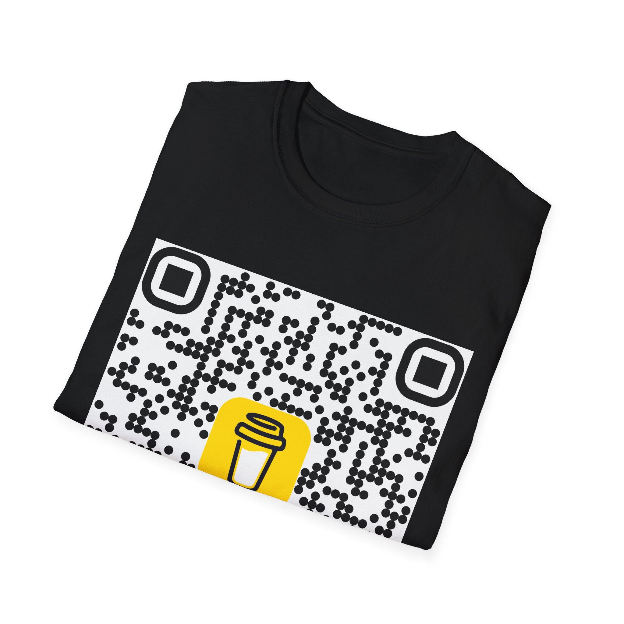 QR Code Coffee Cup T‑Shirt — Scan-to-Order Cafe Tee