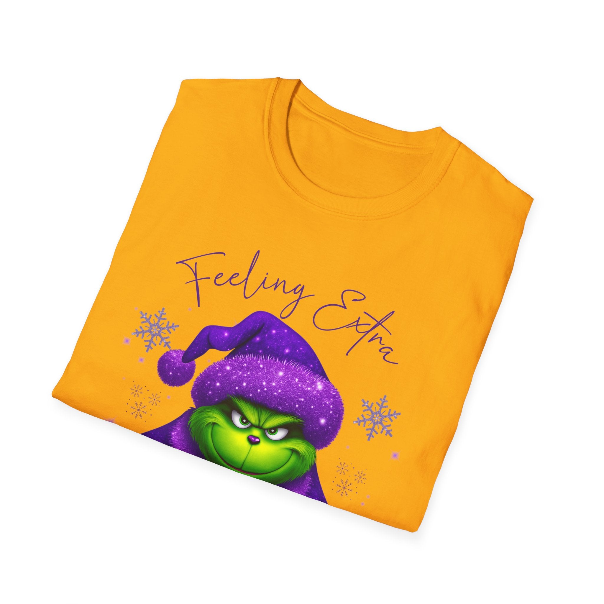 Feeling Extra Grinchy T-Shirt | Grinch Face Holiday Tee