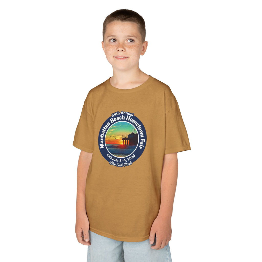 Kids Tee — Manhattan Beach Hometown Fair 2026 Sunset Logo