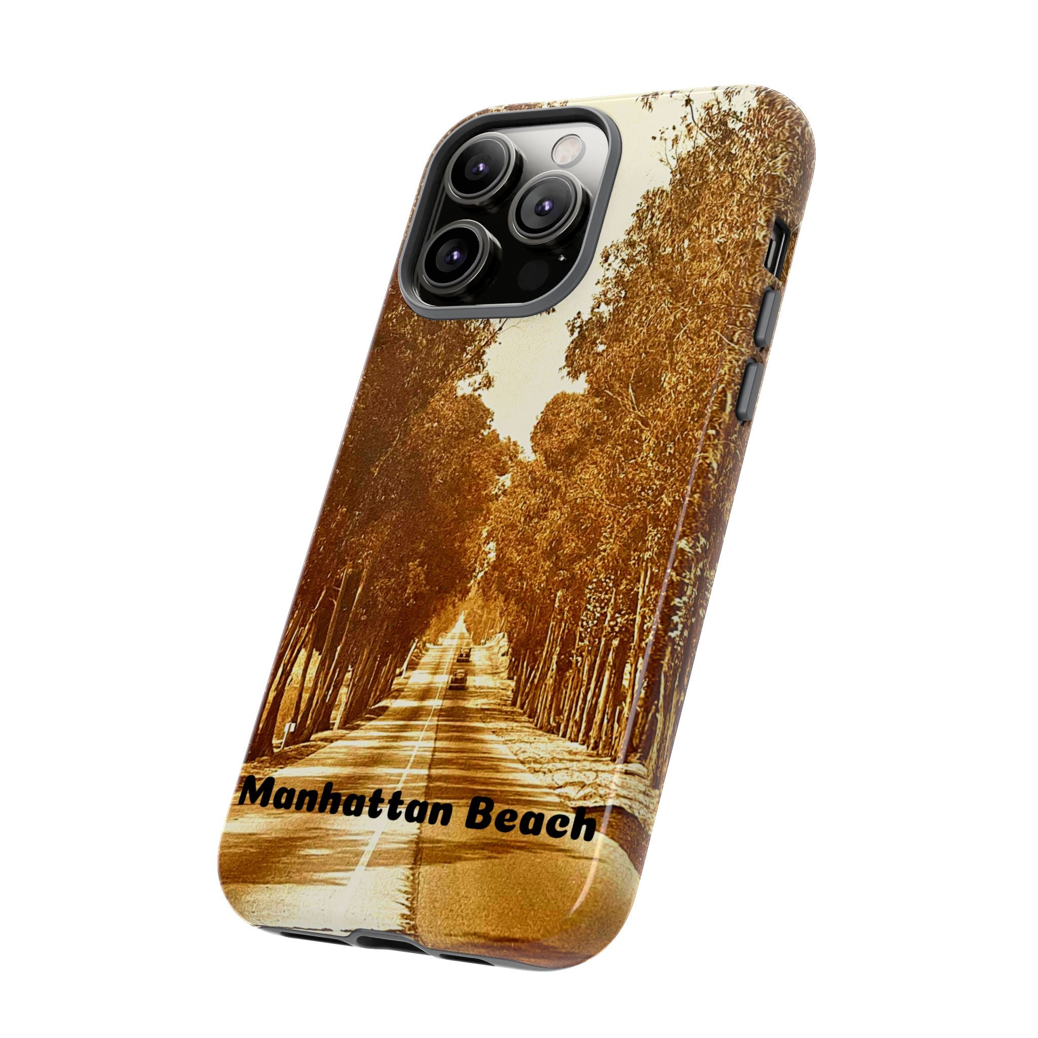 Phone Cases Manhattan Beach Rosecrans Ave Early 60's Tough Cases 90266 California, iPhone Samsung Google Pixel Protective Cover, Vintage
