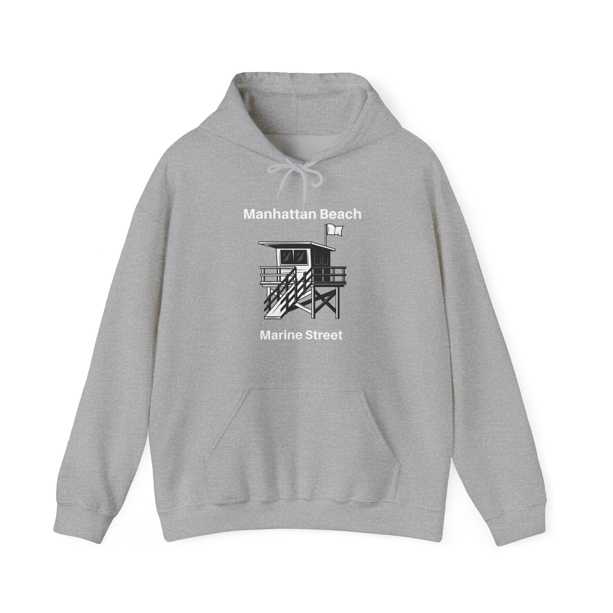 Manhattan Beach California Marine Street Unisex Heavy Blend™ Hooded Sweatshirt