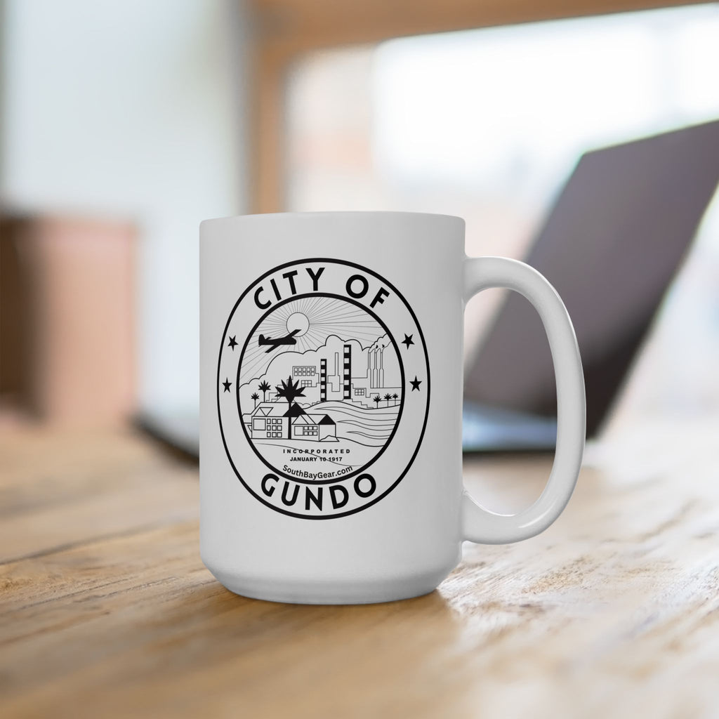 GUNDO Ceramic Mug — City Seal Logo El Segundo Coffee Cup (11oz or 15oz)