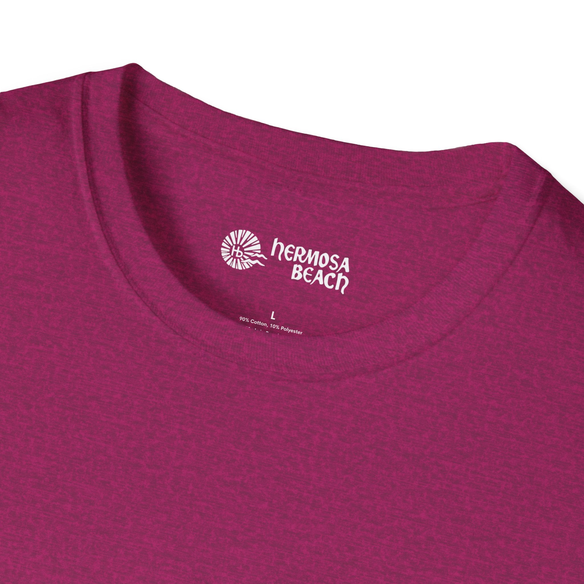 Hermosa Beach Sunburst Wave T-Shirt (printed front back neck) | Hb Minimal Logo Tee