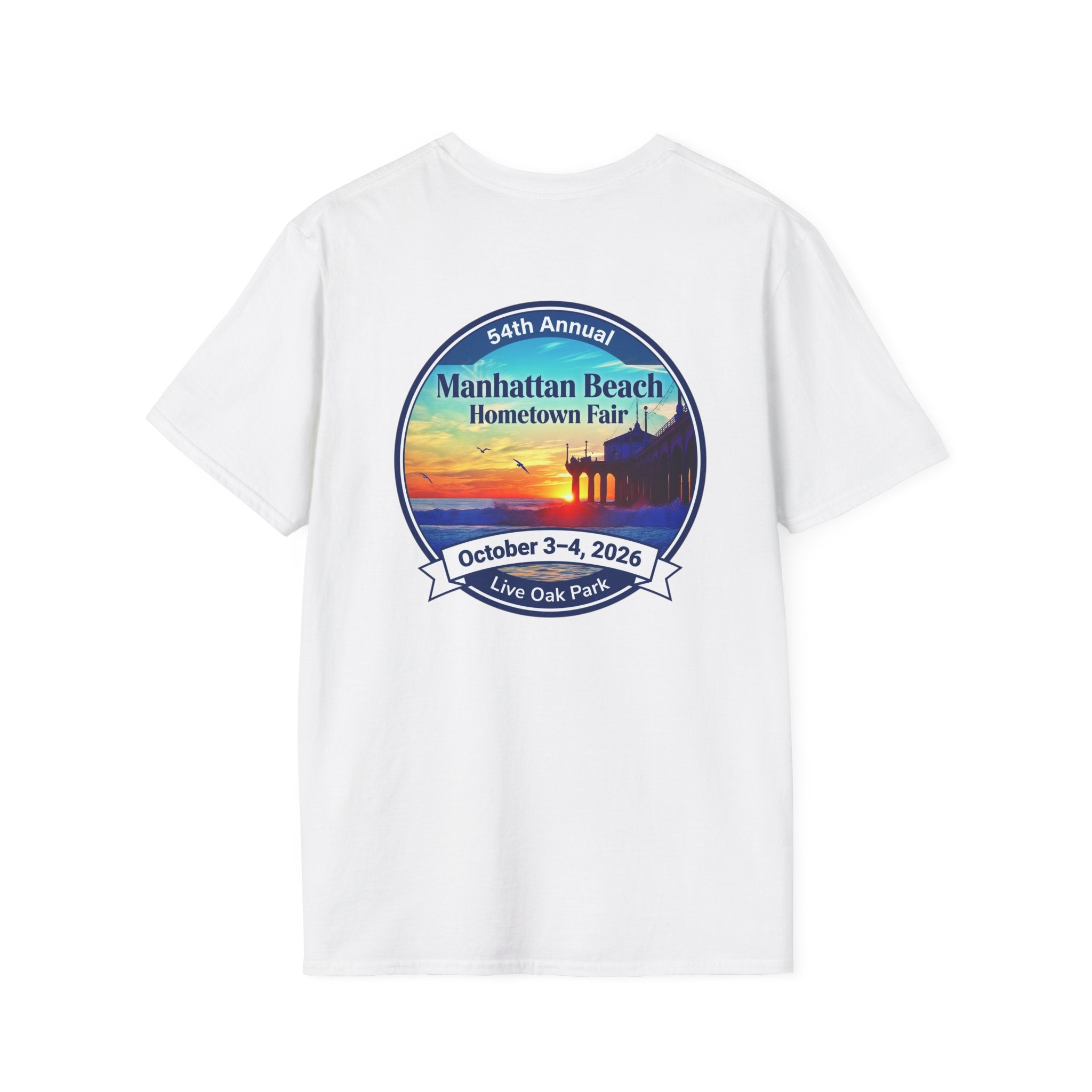 Manhattan Beach Hometown Fair T-Shirt — 54th Annual Sunset Surf Logo (Oct 3-4, 2026)