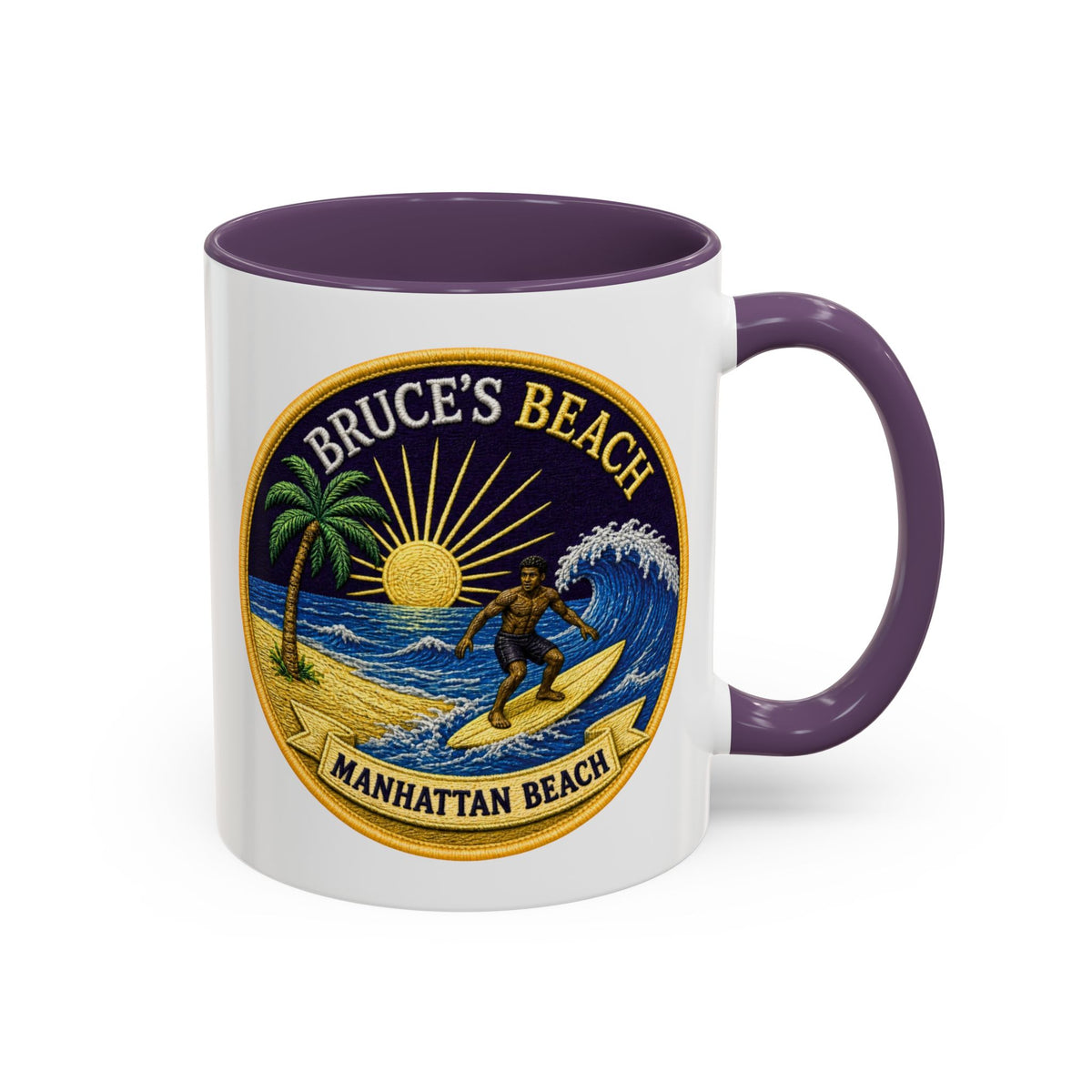 Manhattan Beach Surf Mug — Bruce’s Beach Coffee Cup (11/15oz Accent)