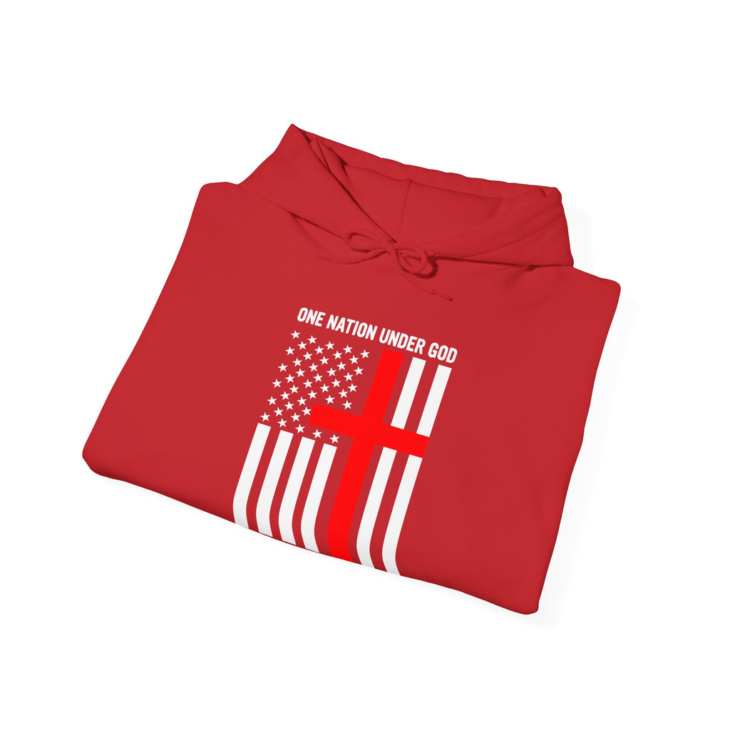 One Nation Under GOD - Printed Both Sides Unisex Heavy Blend Hooded Sweatshirt