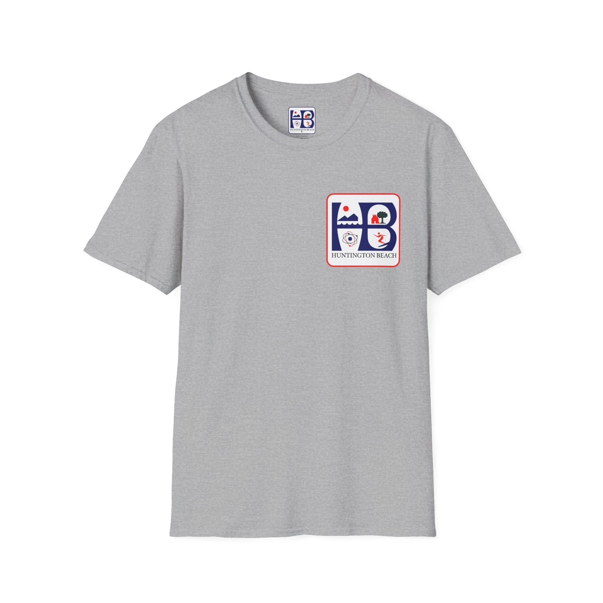 Huntington Beach Retro HB Logo T-Shirt  (printed 3 places)