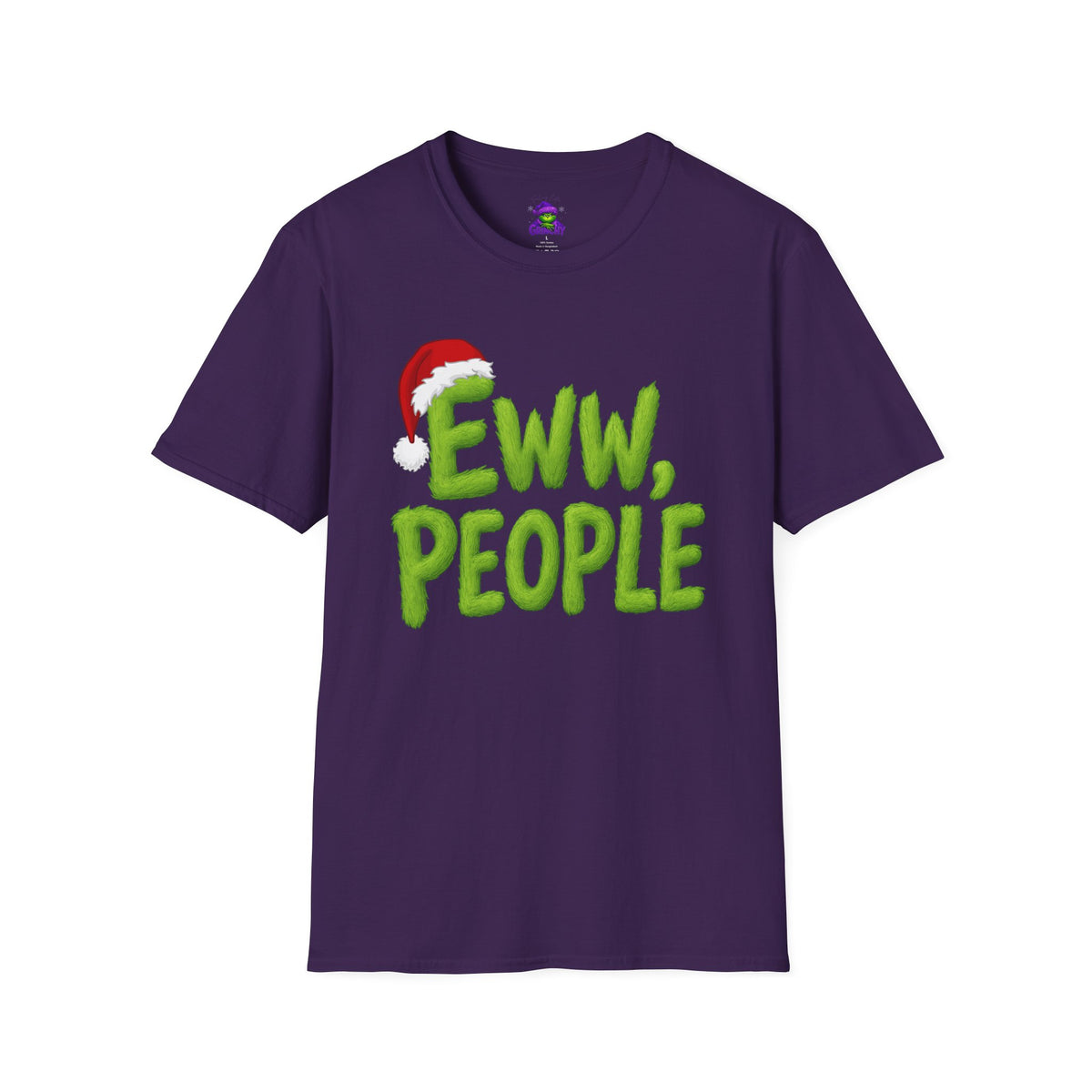 Eww, People T-Shirt | Funny Grinchy Santa Hat Holiday Tee