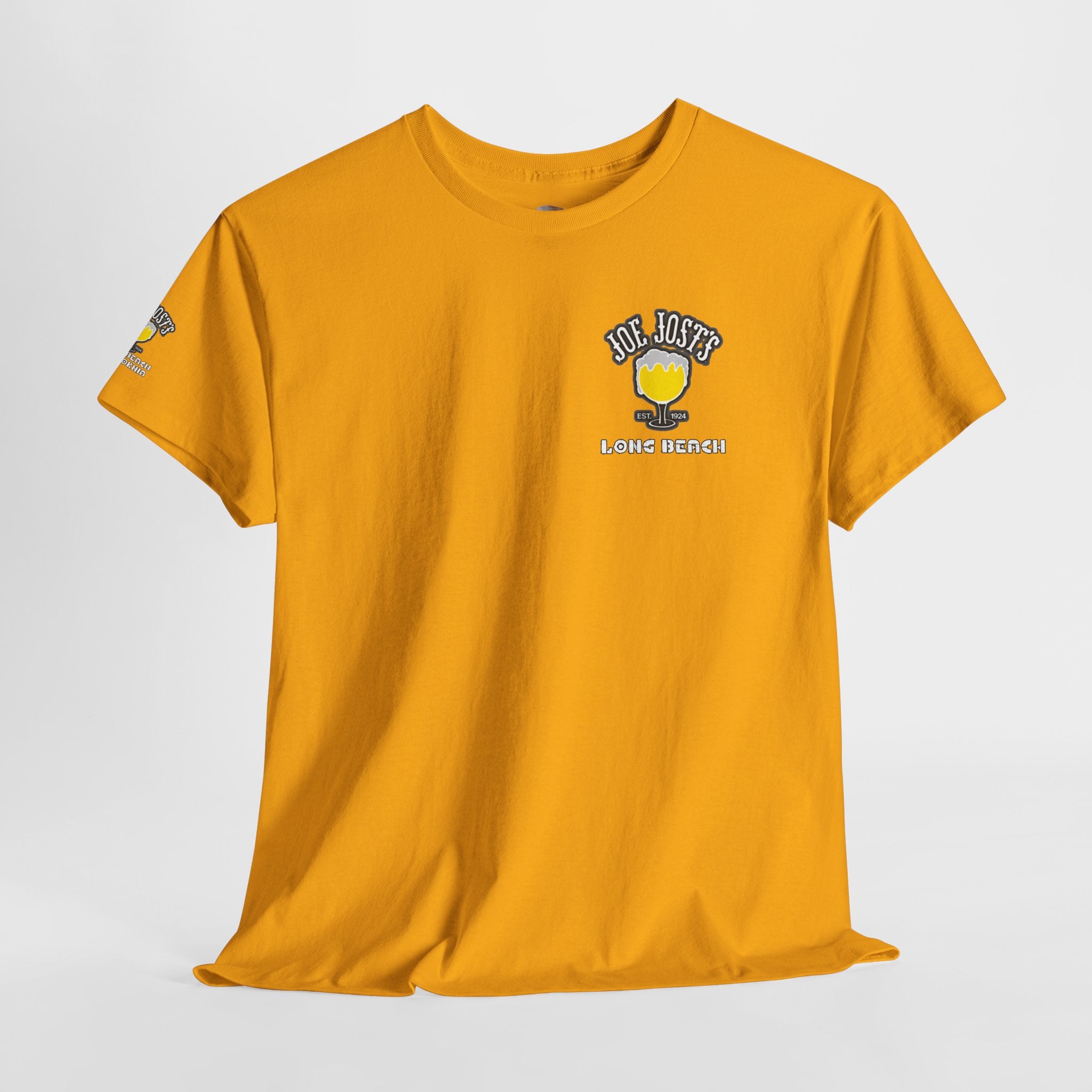 Joe Josts Long Beach California Men's and Woman's Heavy Cotton Tee - Printed 4 Areas