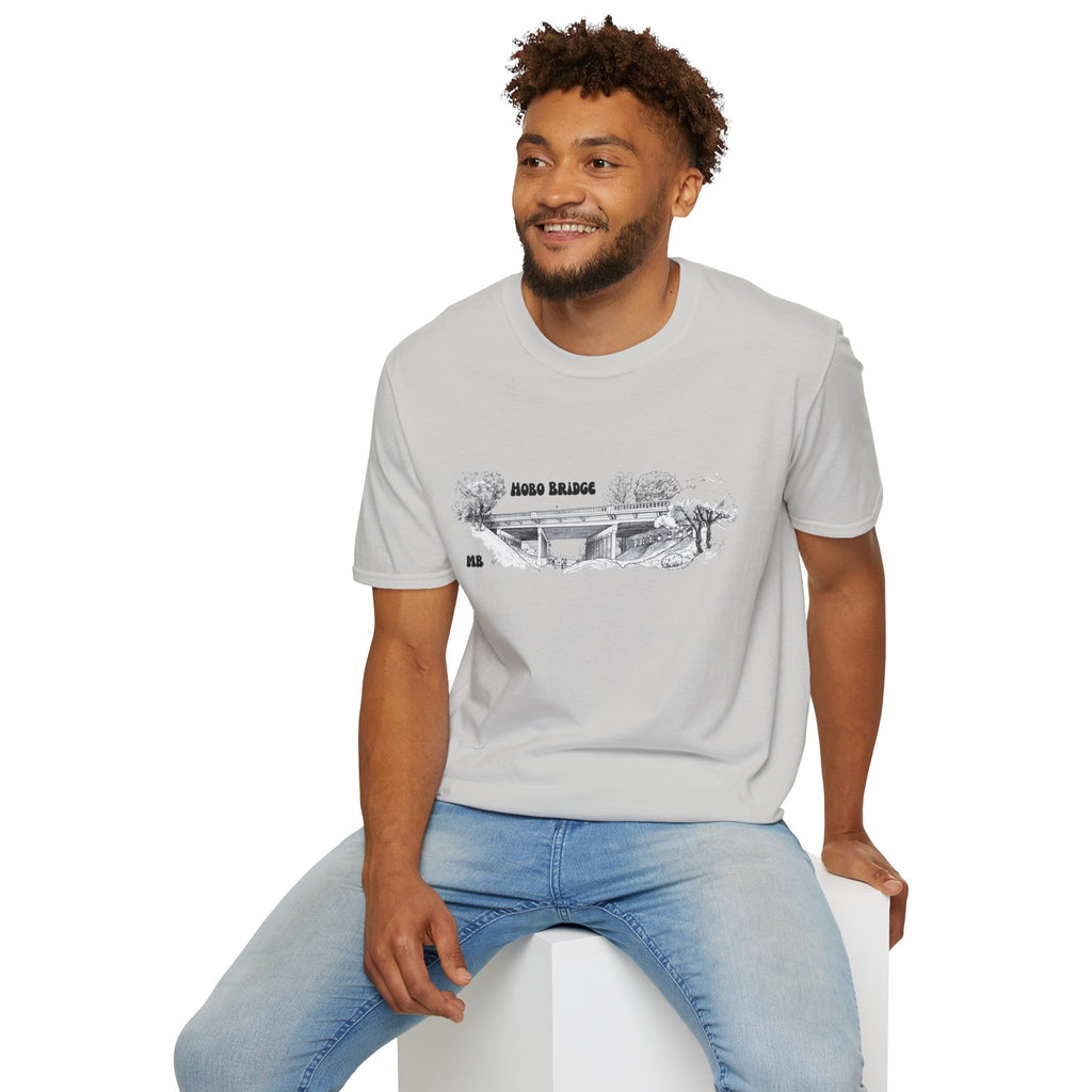 Hobo Bridge Manhattan Beach California Sketch T-Shirt | Hand-Drawn Bridge Illustration IYKYK