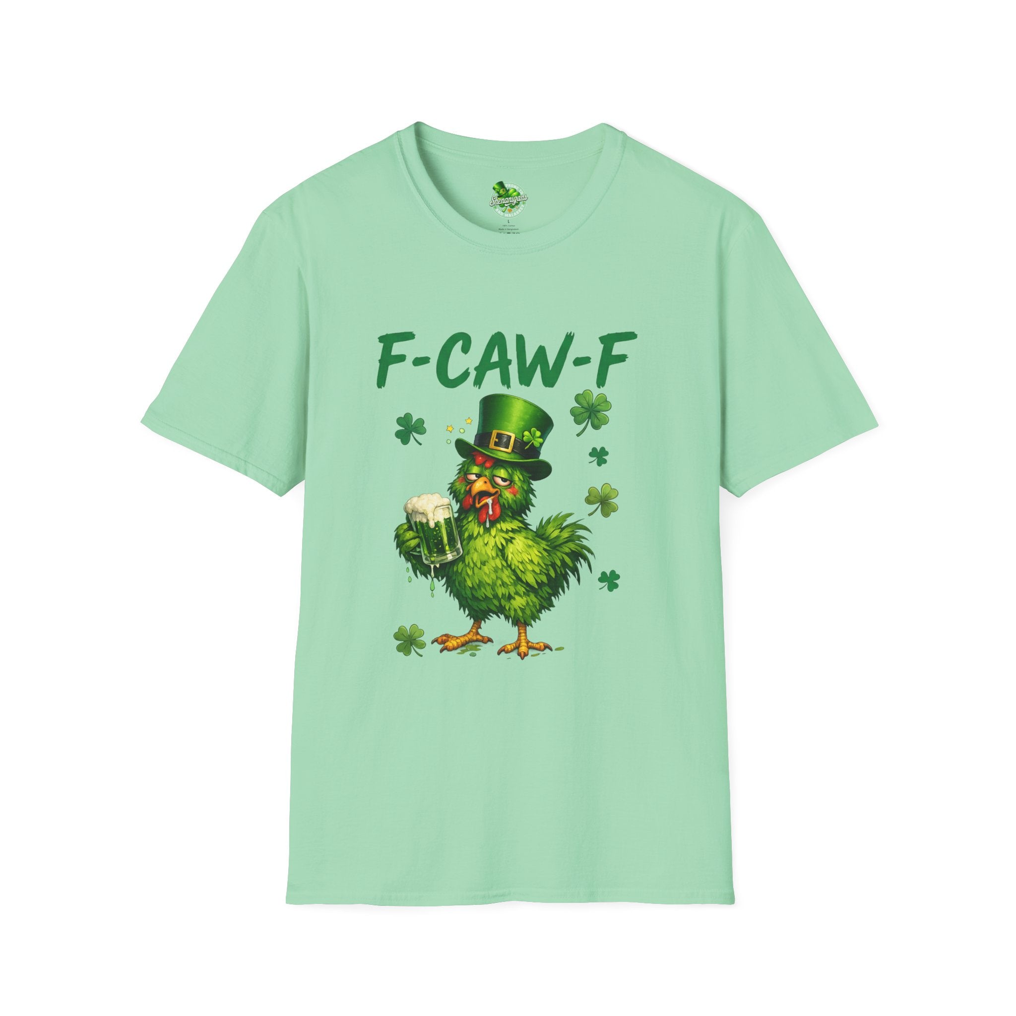 F-CAW-F Leprechaun Chicken T-Shirt | St. Patrick's Day Shamrock Tee