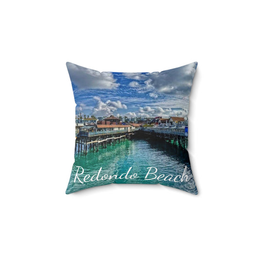 Redondo Beach California - Spun Polyester Square Pillow