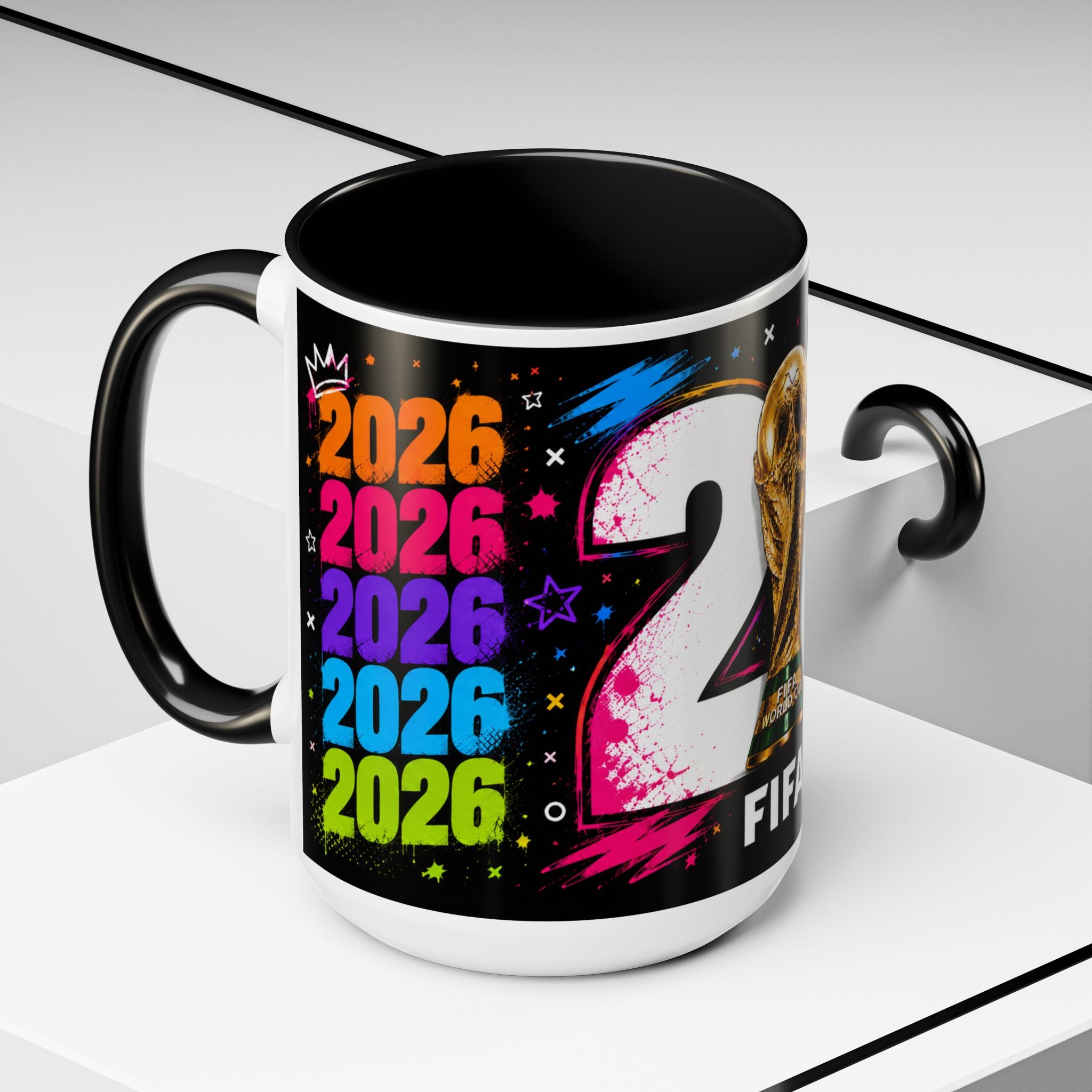 2026 FIFA World Cup Coffee Mug — Colorful Trophy Design (11/15oz)