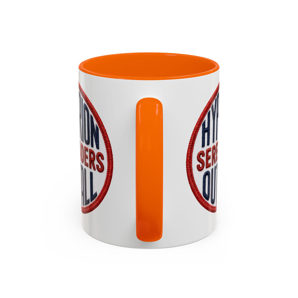 Accent Coffee Mug — "Hyperion Serenaders Outfall" Retro Patch Ceramic Mug (11/15oz)