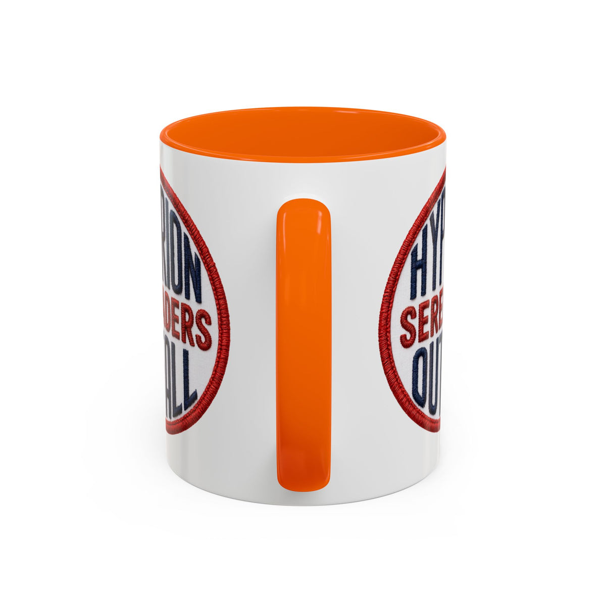 Accent Coffee Mug — "Hyperion Serenaders Outfall" Retro Patch Ceramic Mug (11/15oz)