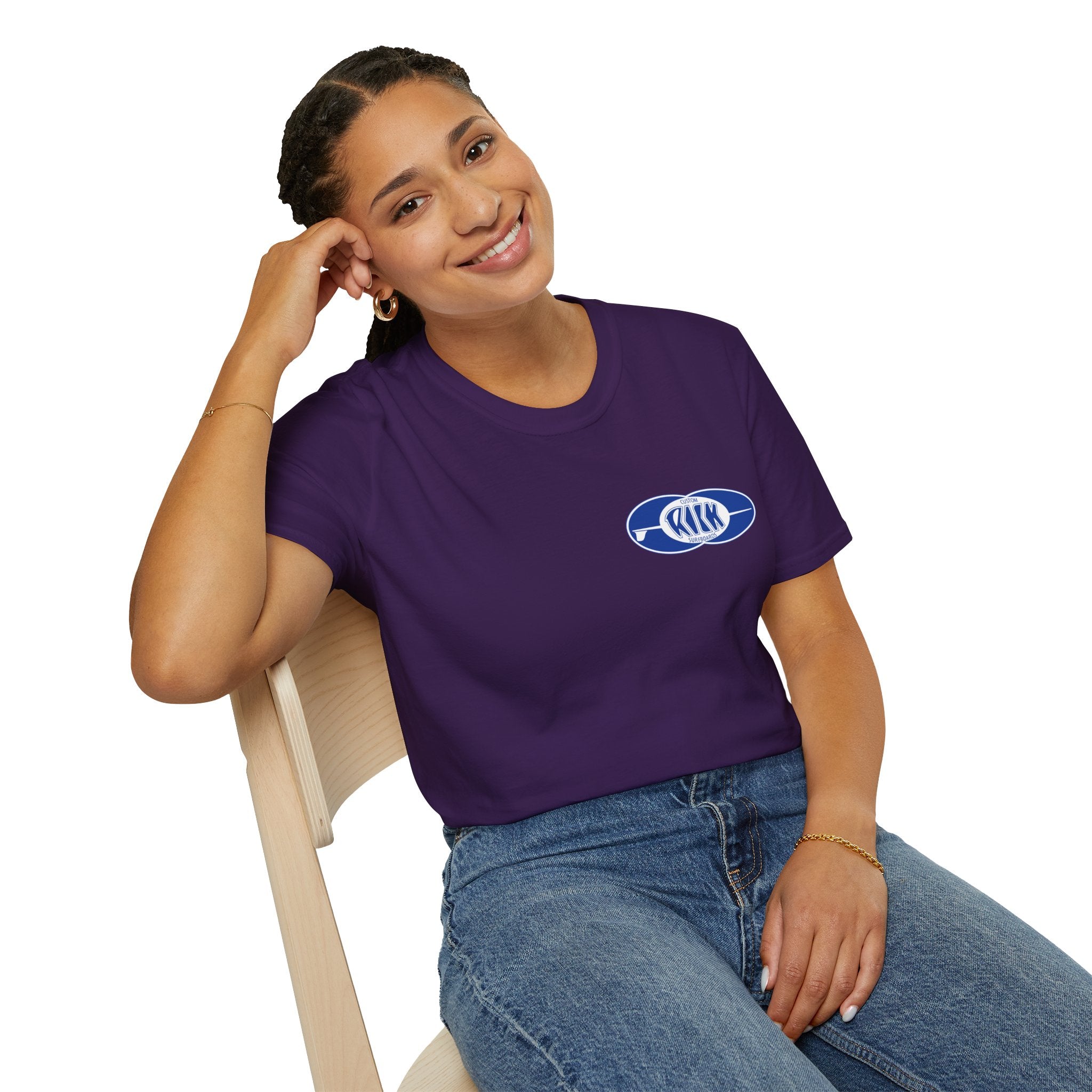 Rick Surfboards Unisex Softstyle T-Shirt Old School Hermosa Beach