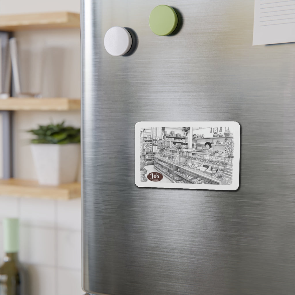 Vintage Candy Store Manhattan Beach Illustration Die-Cut Magnet | Jo's Candy Cottage  IYKYK