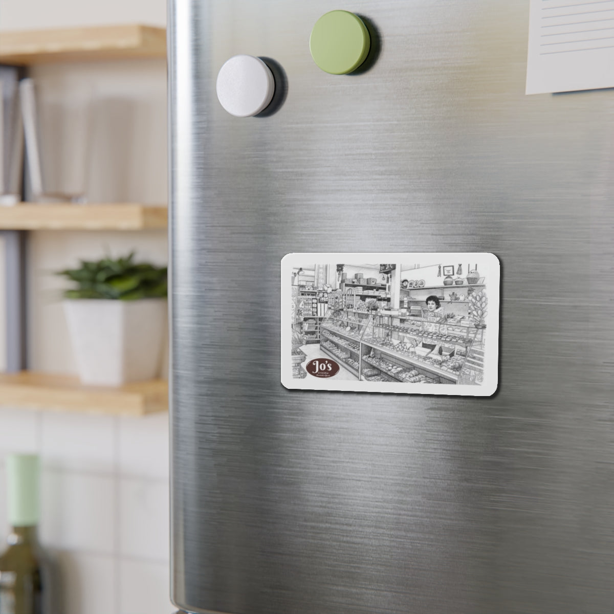 Vintage Candy Store Manhattan Beach Illustration Die-Cut Magnet | Jo's Candy Cottage  IYKYK