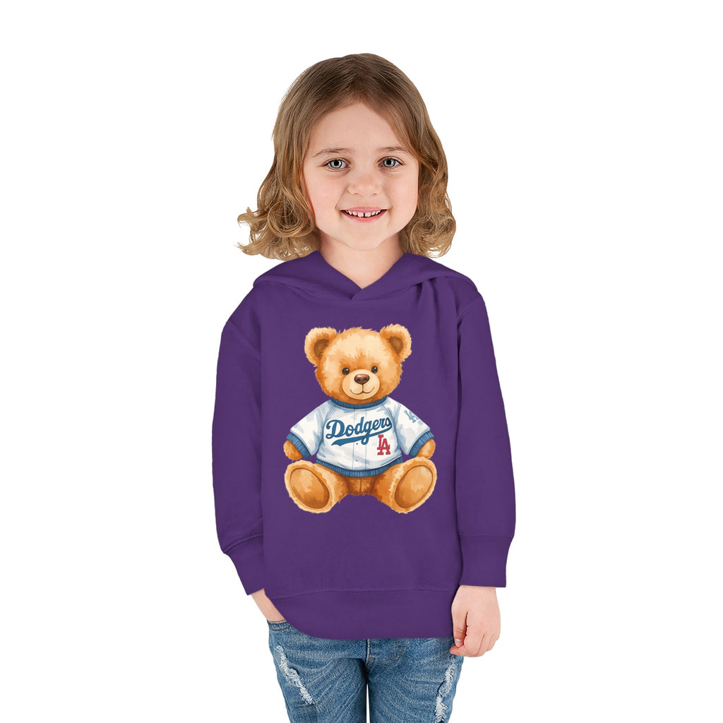 Teddy Bear in Jersey Hoodie | Toddler Pullover Fleece