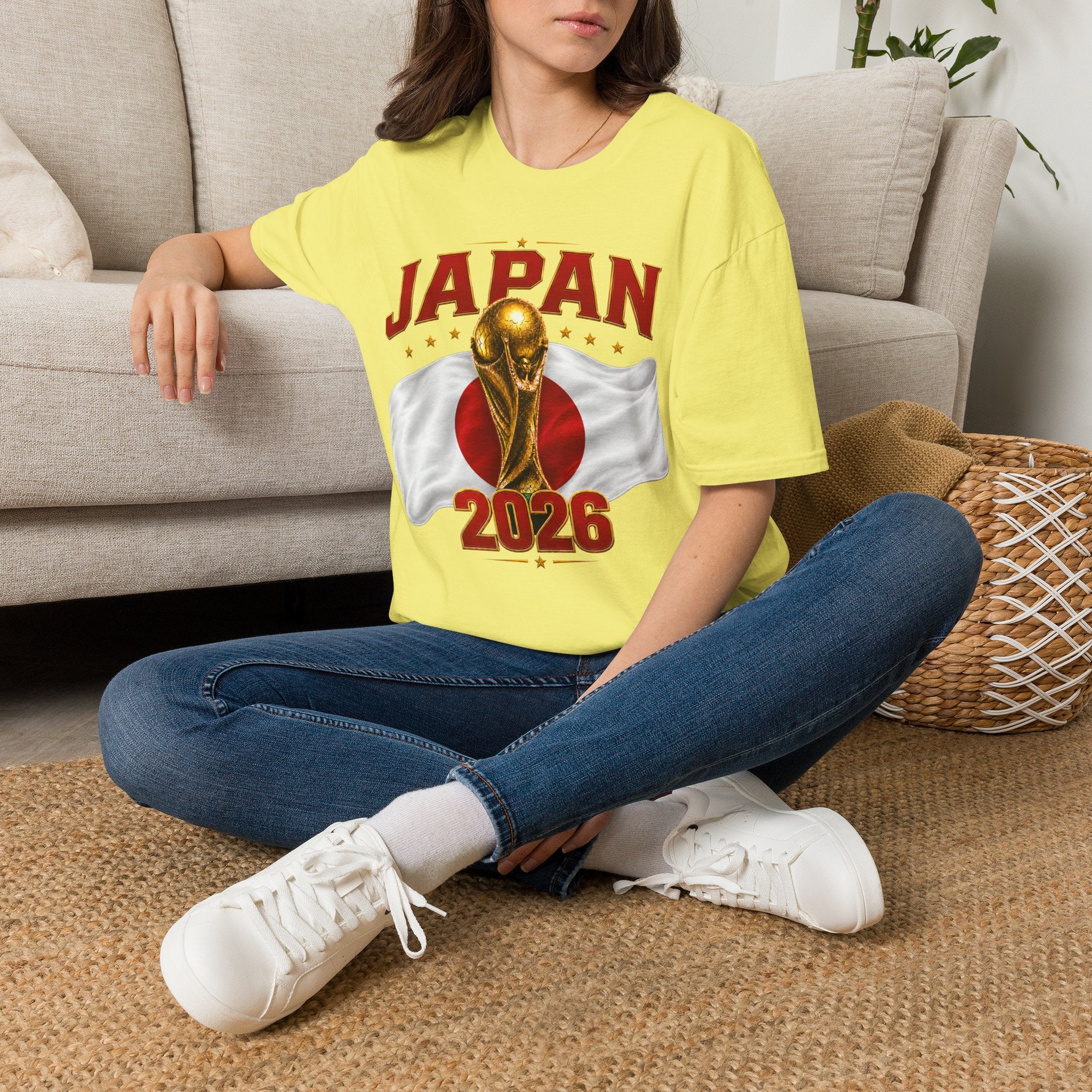 Japan 2026 World Cup T-Shirt — Golden Trophy Soccer Fan Tee