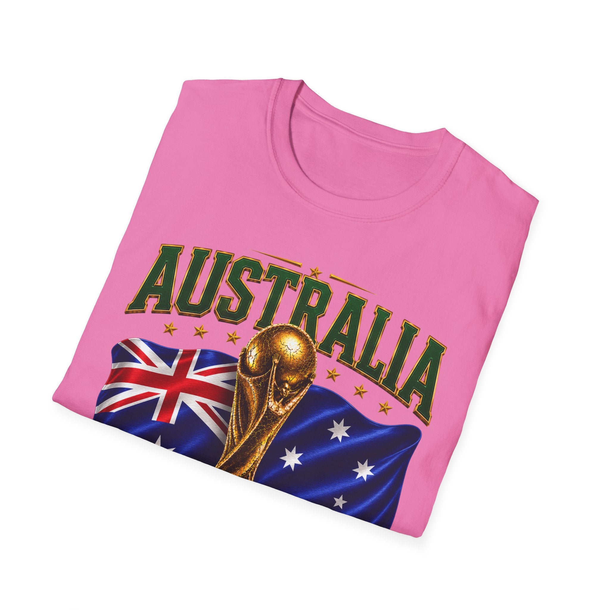 Australia 2026 Soccer World Cup T-Shirt — Aussie Flag & Trophy Design