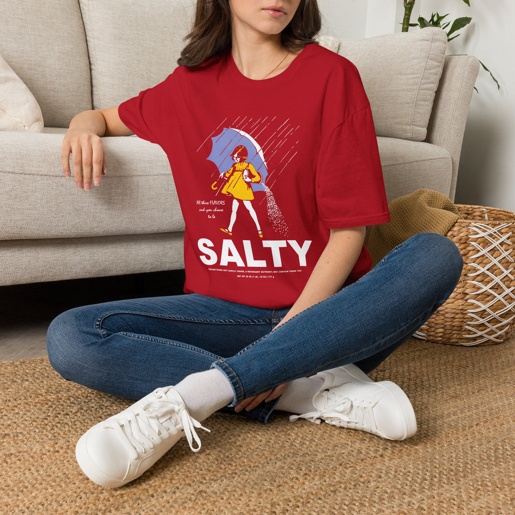 Salty Rainy Day Graphic T-Shirt — Girl with Umbrella Illustration
